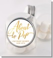 About To Pop Metallic - Personalized Baby Shower Candy Jar thumbnail