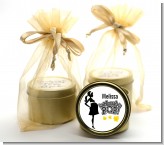 About to Pop Mommy Black - Baby Shower Gold Tin Candle Favors