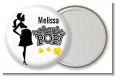 About to Pop Mommy Black - Personalized Baby Shower Pocket Mirror Favors thumbnail