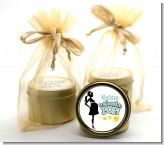 About To Pop Mommy - Baby Shower Gold Tin Candle Favors