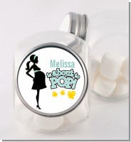 About To Pop Mommy - Personalized Baby Shower Candy Jar
