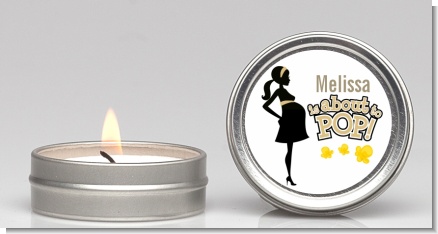 About To Pop Mommy Gold - Baby Shower Candle Favors