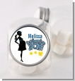 About To Pop Mommy Navy Blue - Personalized Baby Shower Candy Jar thumbnail