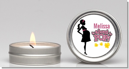 About to Pop Mommy Pink - Baby Shower Candle Favors