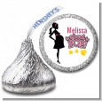 About to Pop Mommy Pink - Hershey Kiss Baby Shower Sticker Labels thumbnail