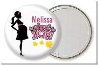 About to Pop Mommy Pink - Personalized Baby Shower Pocket Mirror Favors