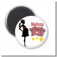 About To Pop Mommy Red - Personalized Baby Shower Magnet Favors thumbnail