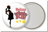 About To Pop Mommy Red - Personalized Baby Shower Pocket Mirror Favors