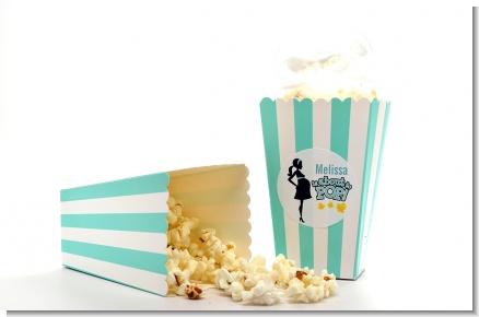 About To Pop Mommy - Personalized Baby Shower Popcorn Boxes - Set of 12