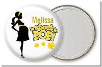 About to Pop Mommy Yellow - Personalized Baby Shower Pocket Mirror Favors