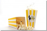 About to Pop Mommy Yellow - Personalized Baby Shower Popcorn Boxes - Set of 12