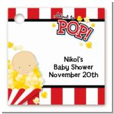 About To Pop - Personalized Baby Shower Card Stock Favor Tags