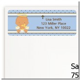 Angel Baby Boy Hispanic - Baptism / Christening Return Address Labels