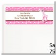 Giraffe Pink - Baby Shower Return Address Labels thumbnail