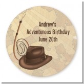 Adventure - Round Personalized Birthday Party Sticker Labels