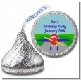 Airplane - Hershey Kiss Baby Shower Sticker Labels thumbnail