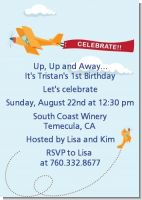 Airplane in the Clouds - Birthday Party Invitations
