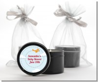 Airplane in the Clouds - Baby Shower Black Candle Tin Favors