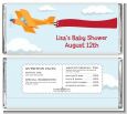 Airplane in the Clouds - Personalized Baby Shower Candy Bar Wrappers thumbnail