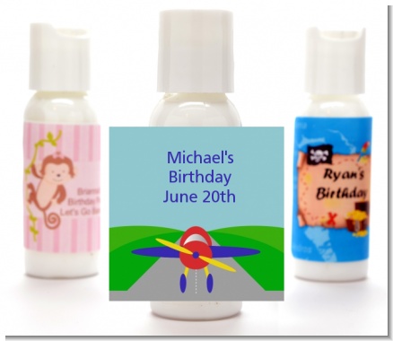 Airplane - Personalized Baby Shower Lotion Favors