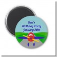 Airplane - Personalized Birthday Party Magnet Favors thumbnail