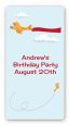 Airplane in the Clouds - Custom Rectangle Birthday Party Sticker/Labels thumbnail