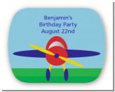Airplane - Personalized Birthday Party Rounded Corner Stickers