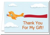 Airplane in the Clouds - Birthday Party Thank You Cards