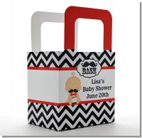 Little Man Mustache Black/Grey - Personalized Baby Shower Favor Boxes