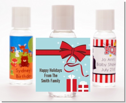 All Wrapped Up Gifts - Personalized Christmas Hand Sanitizers Favors