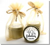 40 and Fabulous Glitter - Birthday Party Gold Tin Candle Favors