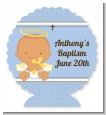 Angel Baby Boy Hispanic - Personalized Baptism / Christening Centerpiece Stand thumbnail