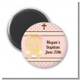 Angel Baby Girl Caucasian - Personalized Baptism / Christening Magnet Favors thumbnail