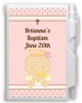 Angel Baby Girl Caucasian - Baptism / Christening Personalized Notebook Favor thumbnail