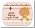 Angel Baby Girl Hispanic - Personalized Baptism / Christening Rounded Corner Stickers thumbnail