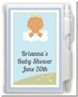 Angel in the Cloud Boy Hispanic - Baby Shower Personalized Notebook Favor