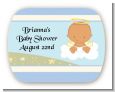 Angel in the Cloud Boy Hispanic - Personalized Baby Shower Rounded Corner Stickers thumbnail