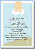 Angel in the Cloud Boy - Baby Shower Invitations