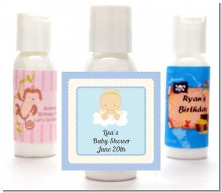 Angel in the Cloud Boy - Personalized Baby Shower Lotion Favors