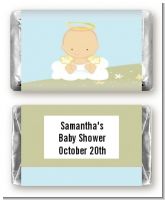Angel in the Cloud Boy - Personalized Baby Shower Mini Candy Bar Wrappers