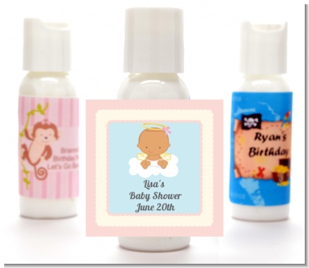 Angel in the Cloud Girl Hispanic - Personalized Baby Shower Lotion Favors