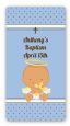 Angel Baby Boy Hispanic - Custom Rectangle Baptism / Christening Sticker/Labels thumbnail