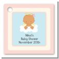 Angel in the Cloud Girl Hispanic - Personalized Baby Shower Card Stock Favor Tags thumbnail