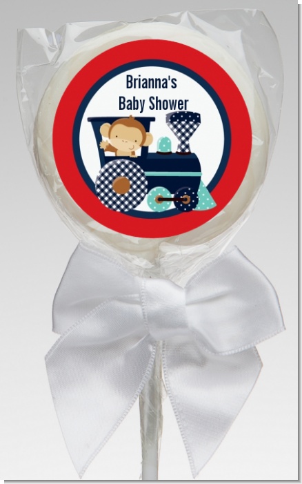 Animal Train - Personalized Baby Shower Lollipop Favors