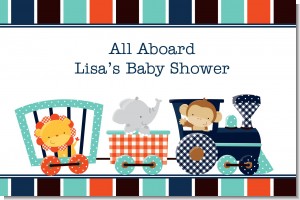 Animal Train - Personalized Baby Shower Placemats