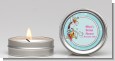 Aqua & Brown Floral - Birthday Party Candle Favors thumbnail