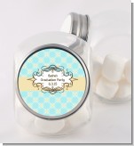 Aqua & Yellow - Personalized Graduation Party Candy Jar