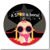 A Star Is Born Baby - Round Personalized Baby Shower Sticker Labels