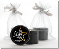 A Star Is Born - Baby Shower Black Candle Tin Favors
