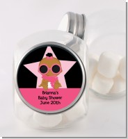 A Star Is Born Hollywood Black|Pink - Personalized Baby Shower Candy Jar